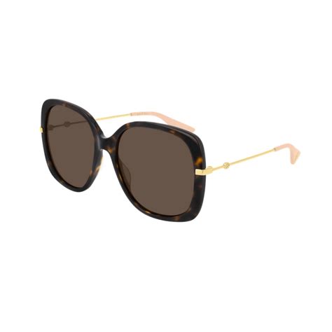 gucci - gg0511s - shiny dark havana - metal|Gucci GG0511S 003 Sunglasses Havana .